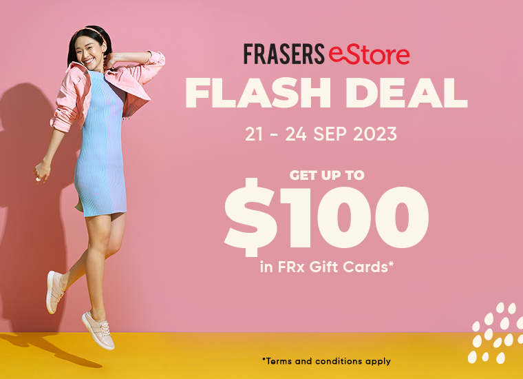Score up to $100 at the MEGA Frasers eStore Flash Deal!